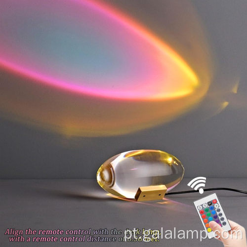 Lâmpada LED oval de vidro de cristal colorido